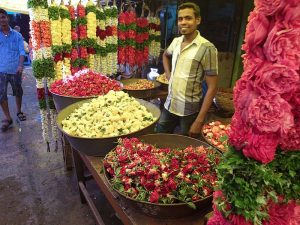 Цветочный рынок в Индии
