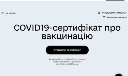 Ковид-сертификат о вакцинации Украина