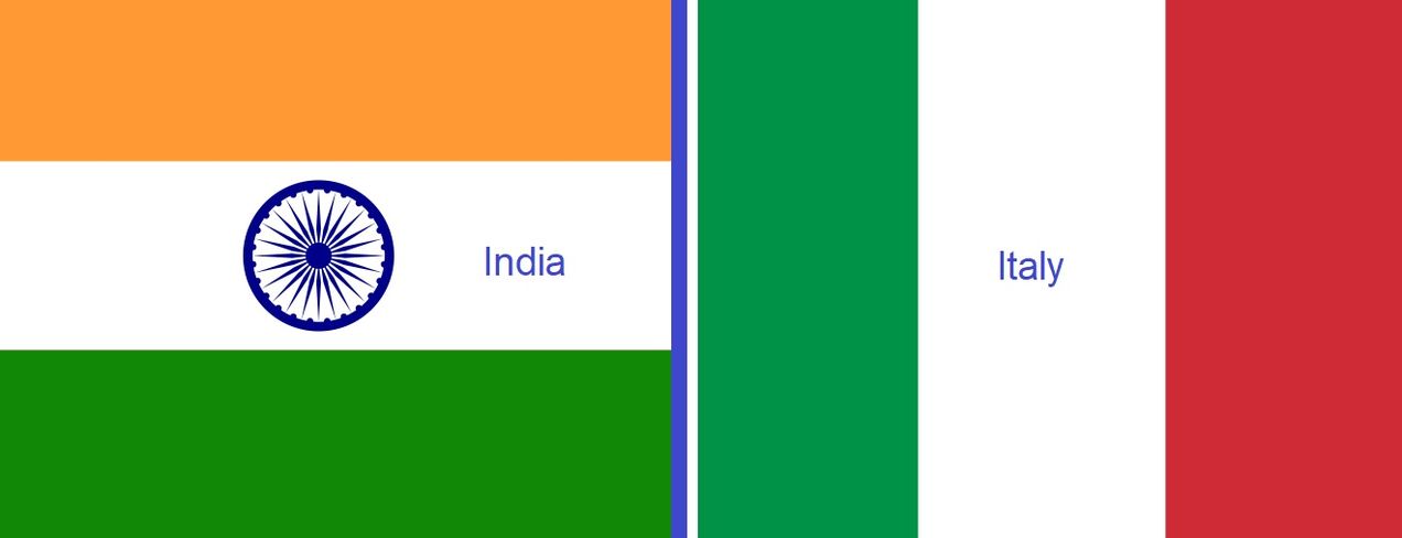 Флаги Индии и Италии
